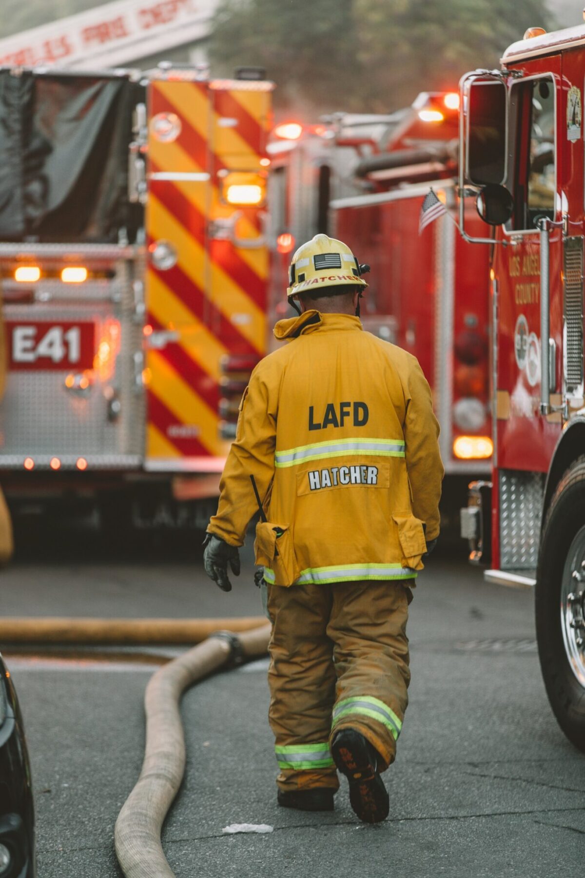 LAFD Battle Structure Fire In Hollywood Hills